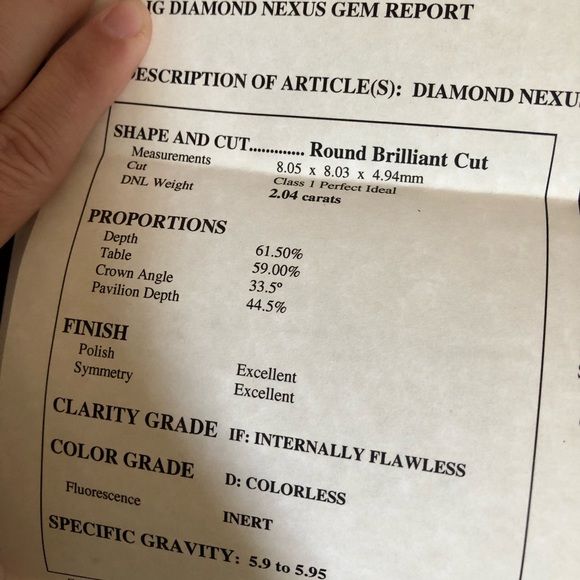 Diamond (lab made/simulated) Nexus Engagement Ring - Picture 6 of 8